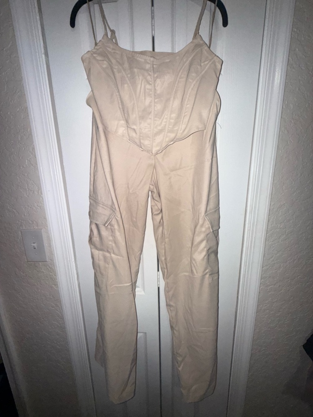 Cream Satin Corset set